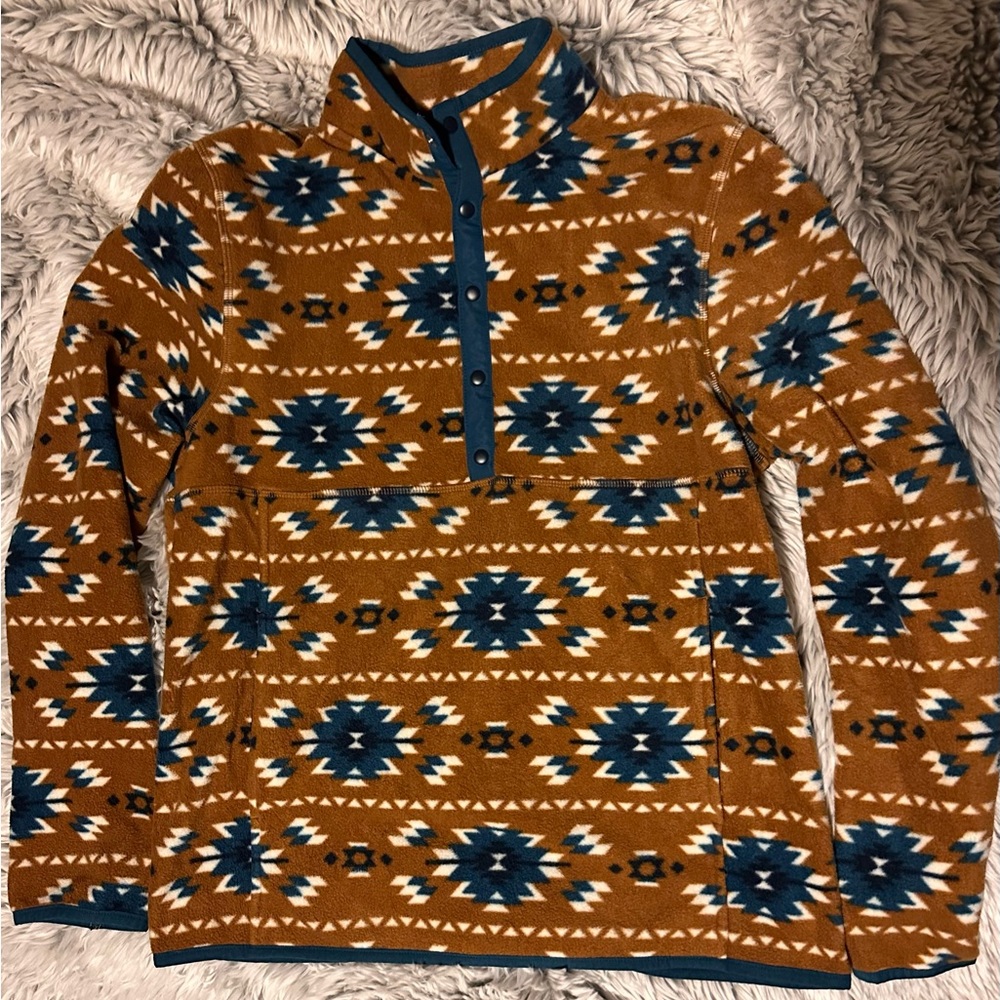 Western, Aztec quarter button up, fleece